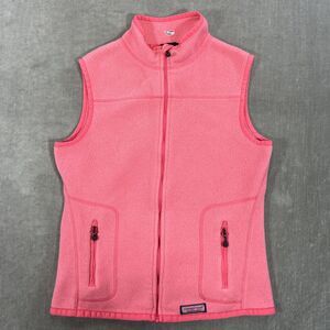 Vineyard Vines Womens Size XS‎ Pink Full Zip Fleece Vest